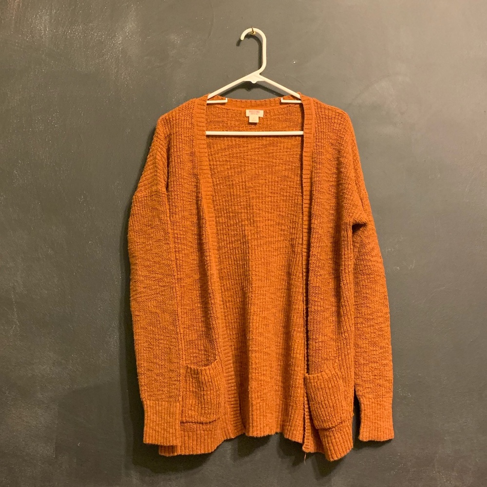 Orange long cardigan